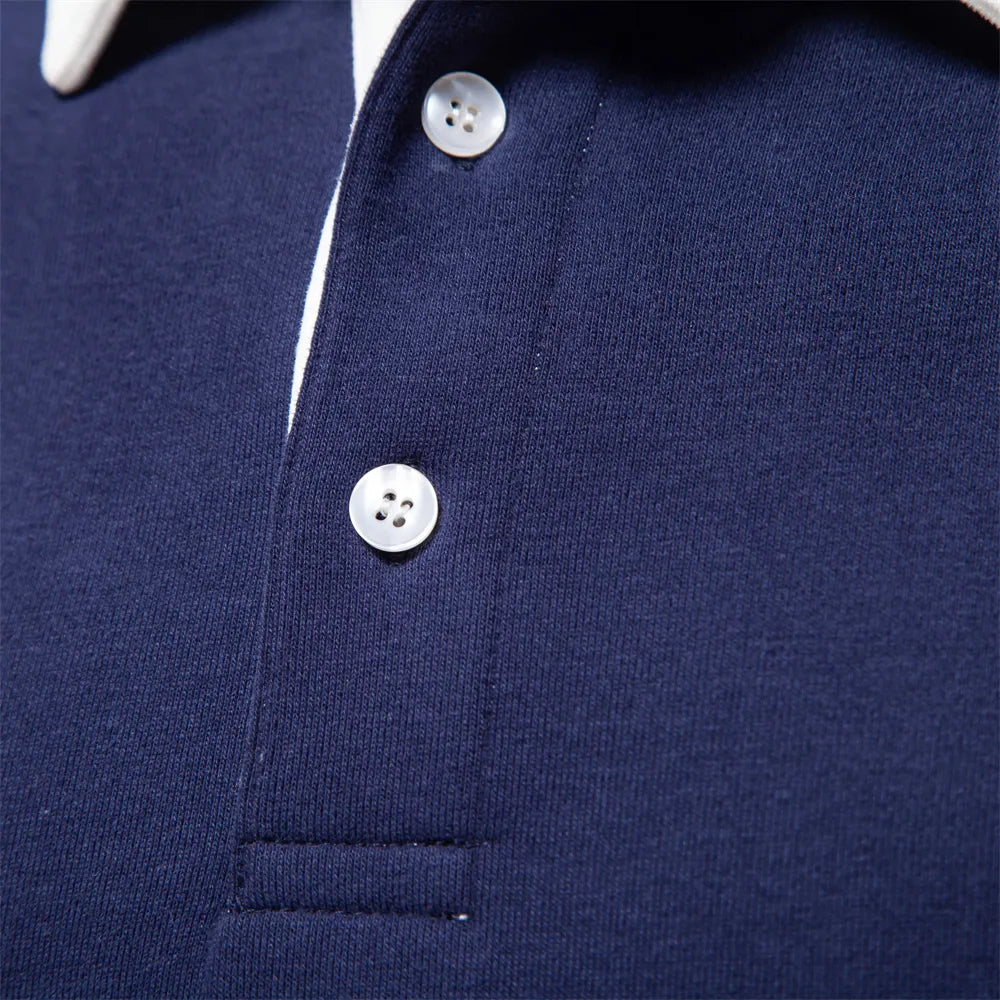 Effortless Men's Sweatshirt With Contrast Collar 6