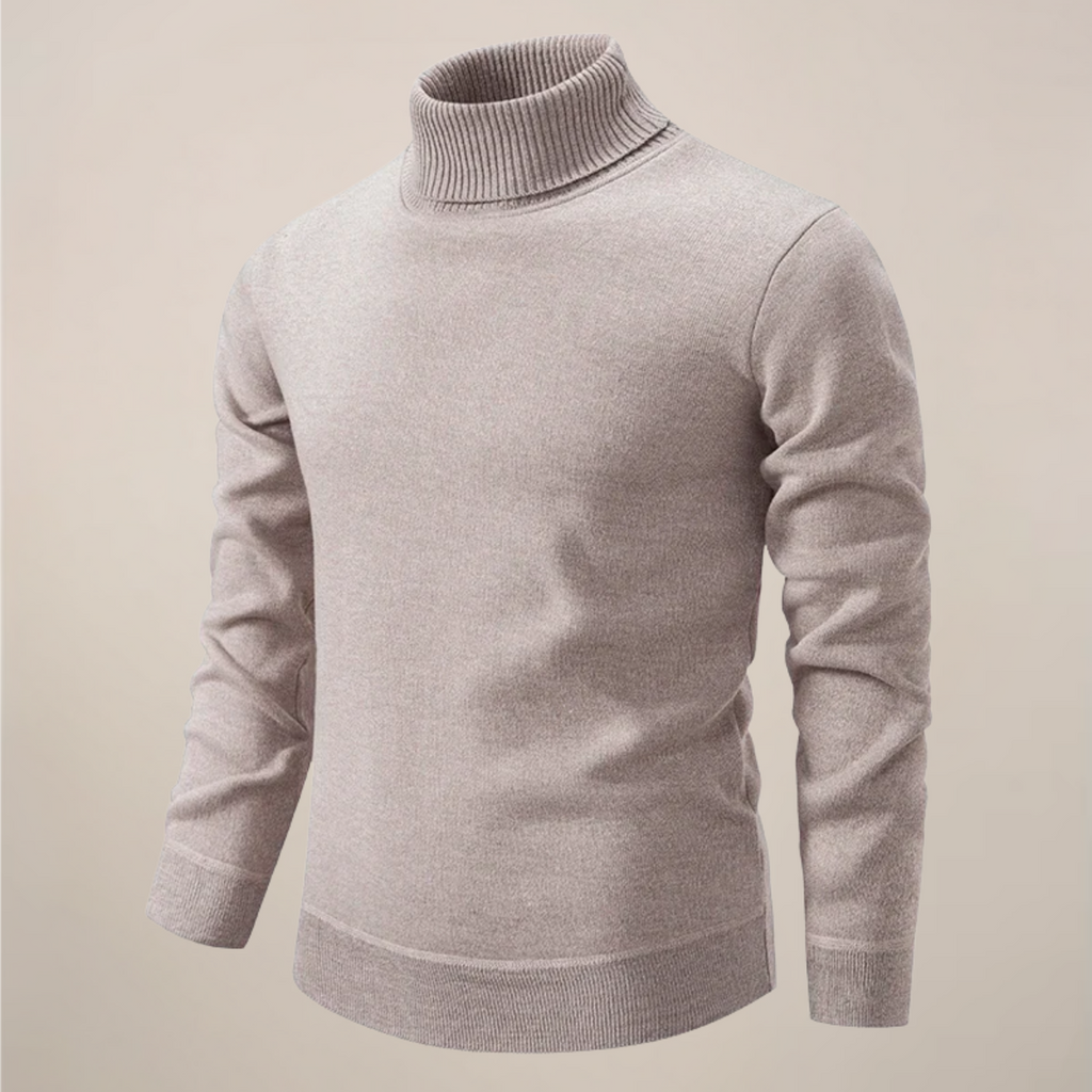 Effortless Men's Turtleneck Sweater Slim Fit 0