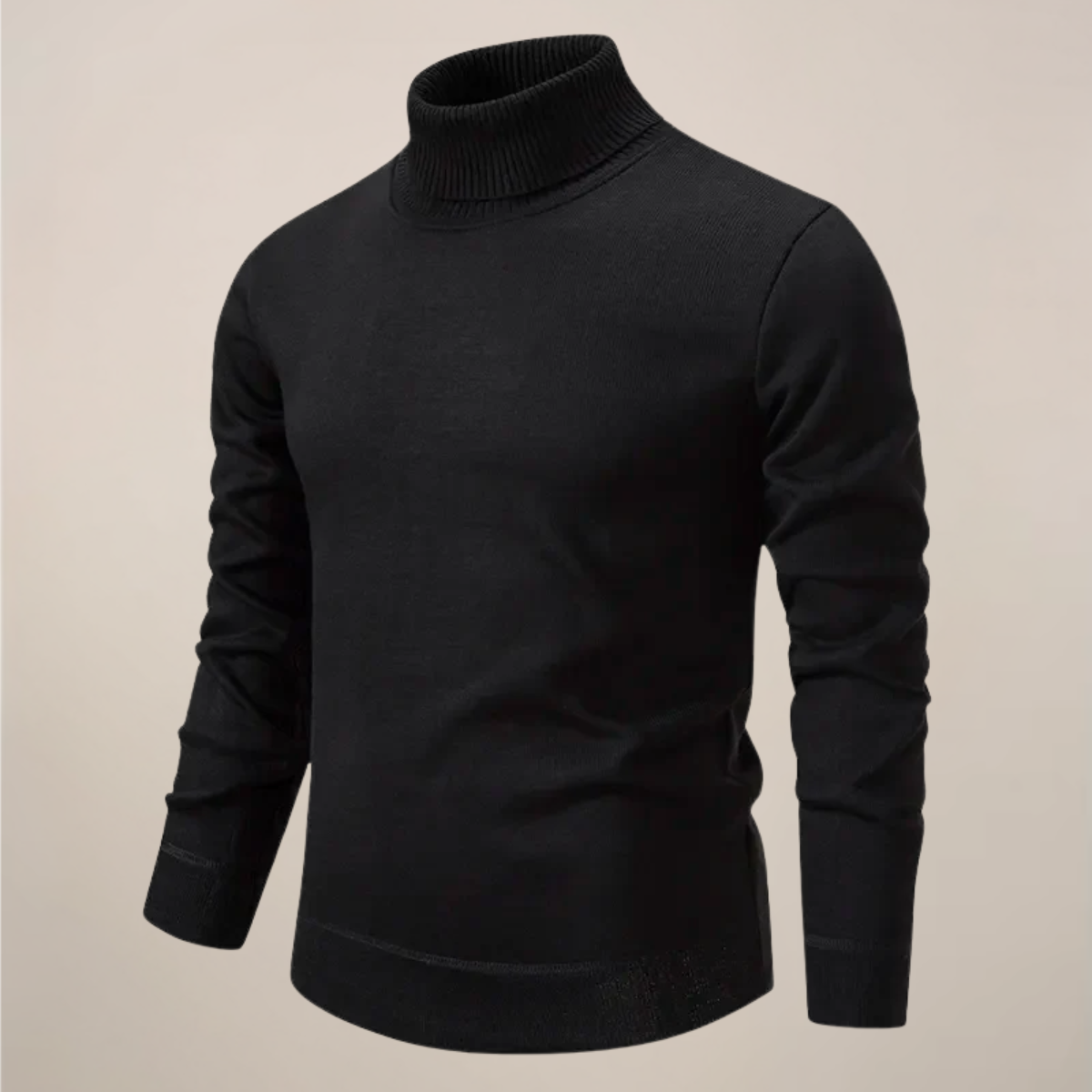 Effortless Men's Turtleneck Sweater Slim Fit 2
