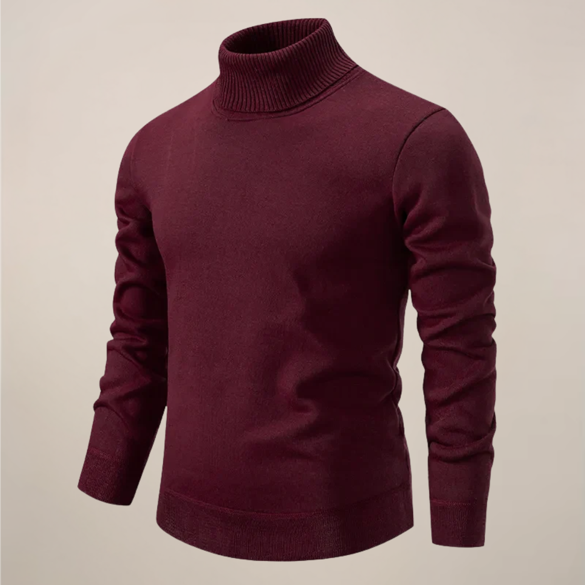 Effortless Men's Turtleneck Sweater Slim Fit 5