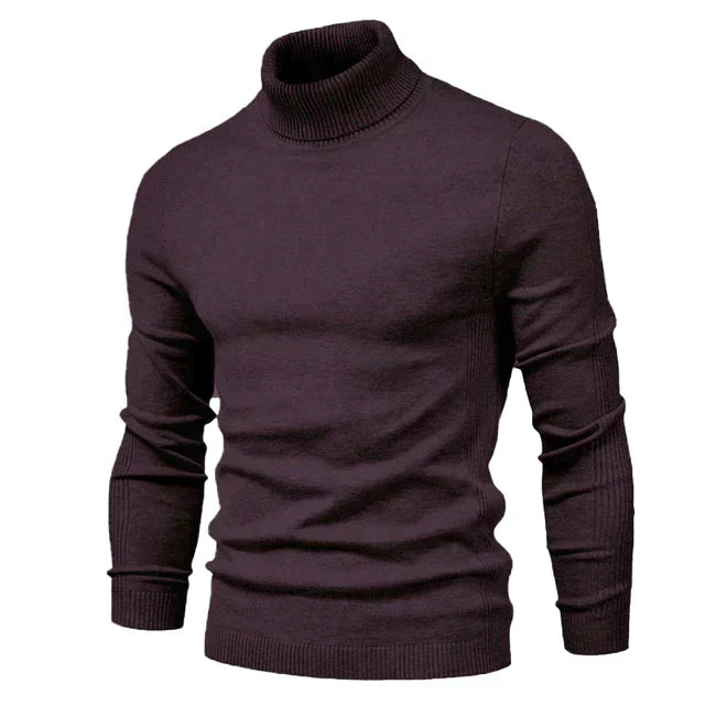Effortless Men's Turtleneck Sweater, Relaxed Fit 3