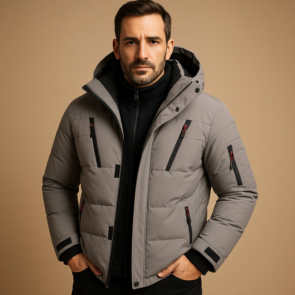 Effortless Men's Waterproof Winter Jacket With Hood 1