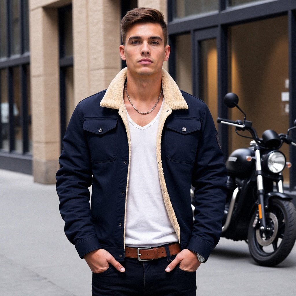 Effortless Men's Winter Jacket With Relaxed Fit 4