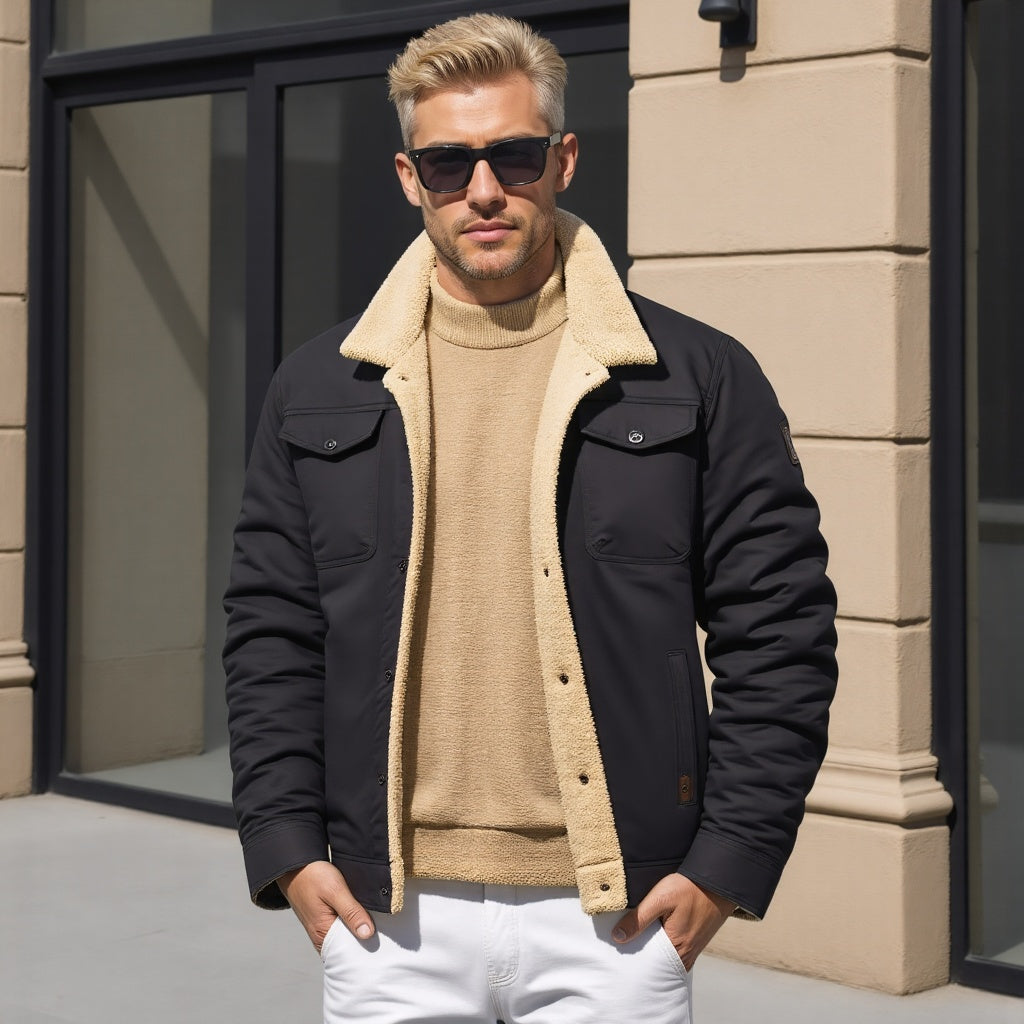 Effortless Men's Winter Jacket With Relaxed Fit 5
