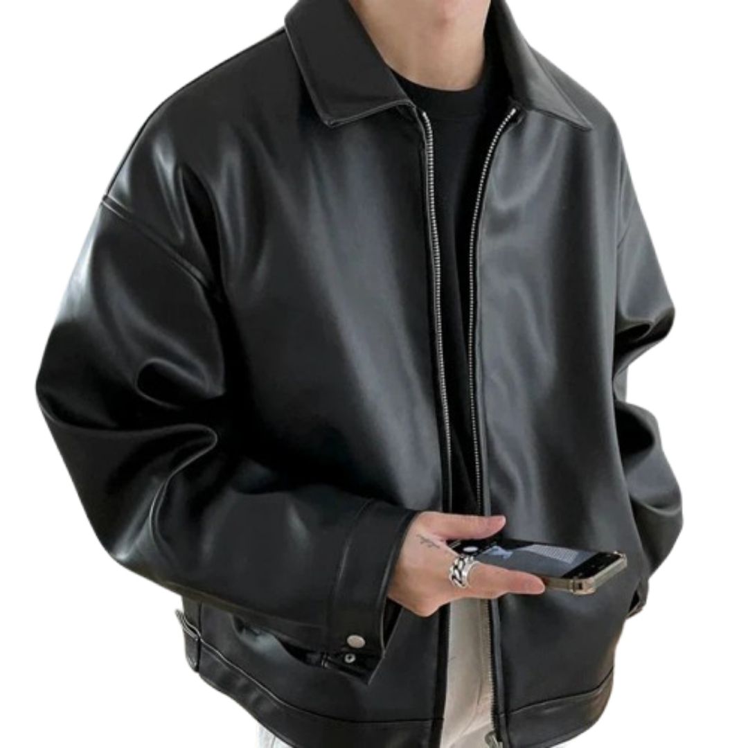 Effortless Mens Bomber Jacket With Oversized Fit 1