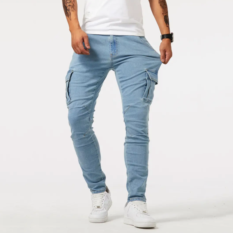 Effortless Mens Cargo Pants With Stretch Fit 2