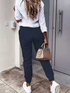 Effortless Tapered Pants High Waist Tailored Fit 4