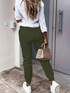 Effortless Tapered Pants High Waist Tailored Fit 6