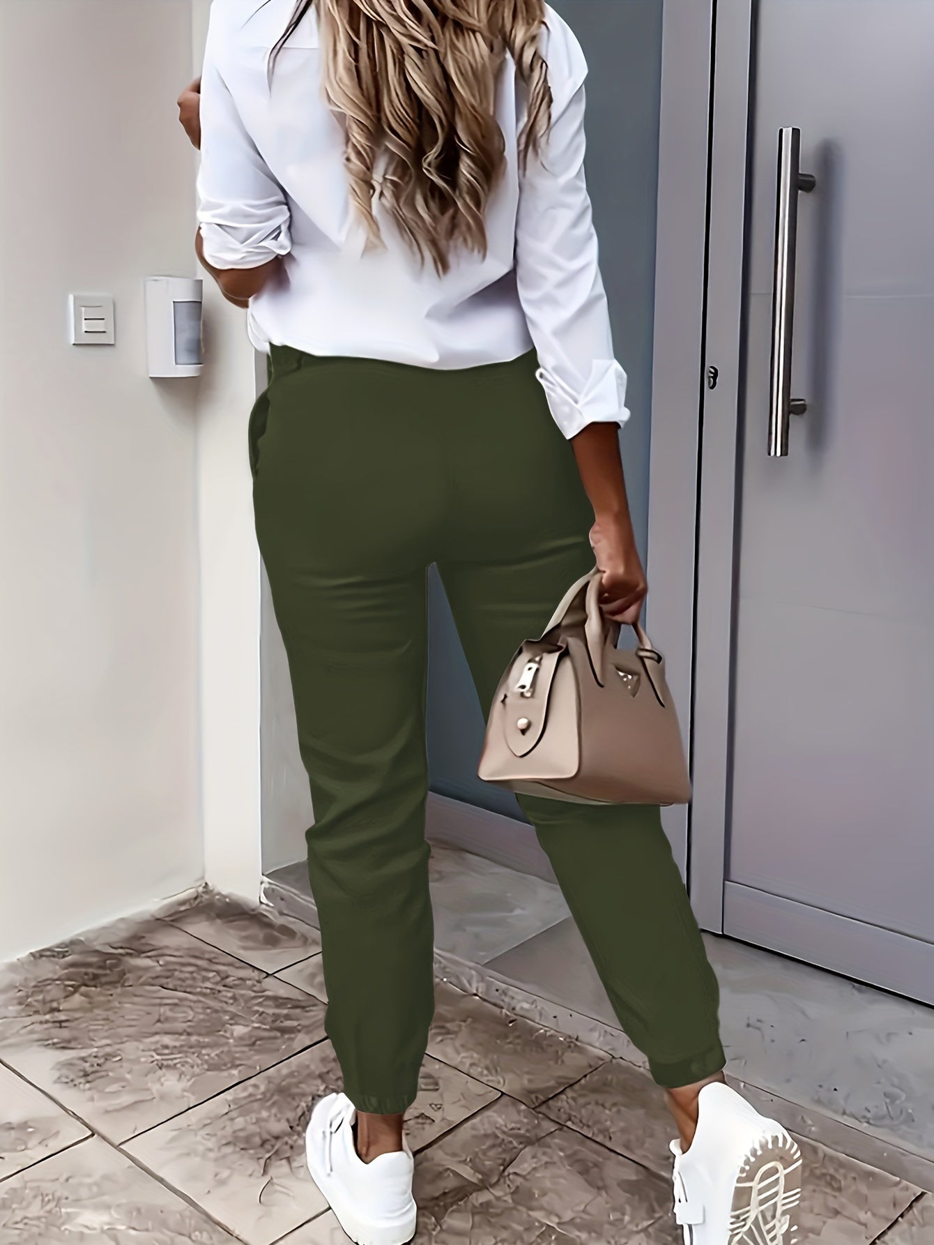 Effortless Tapered Pants High Waist Tailored Fit 6