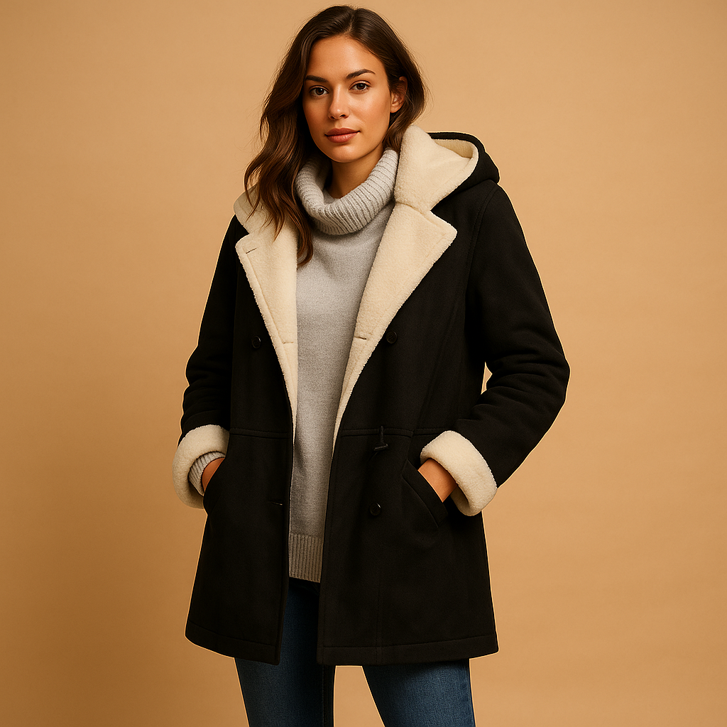 Effortless Women's Long Cardigan With Hood 1