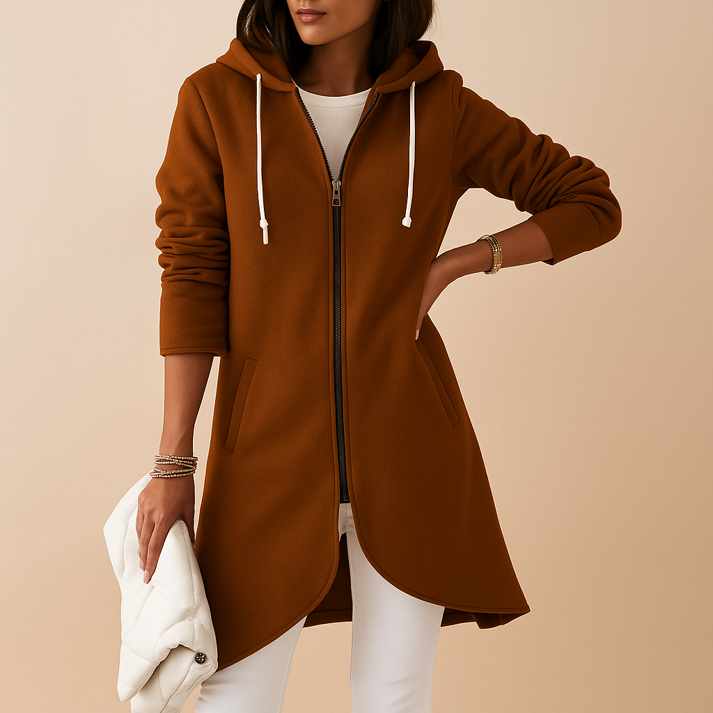 Effortless Women's Long Cardigan With Open Knit 4