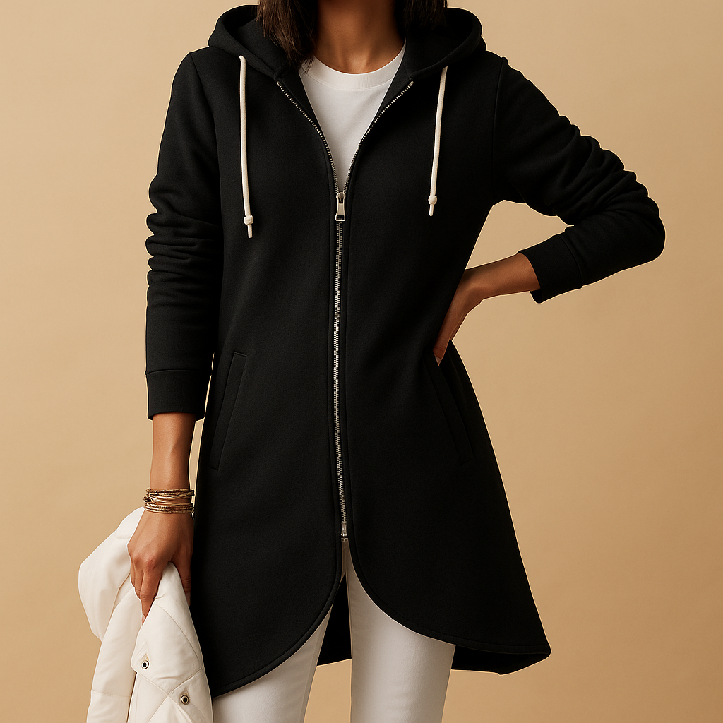 Effortless Women's Long Cardigan With Open Knit 5