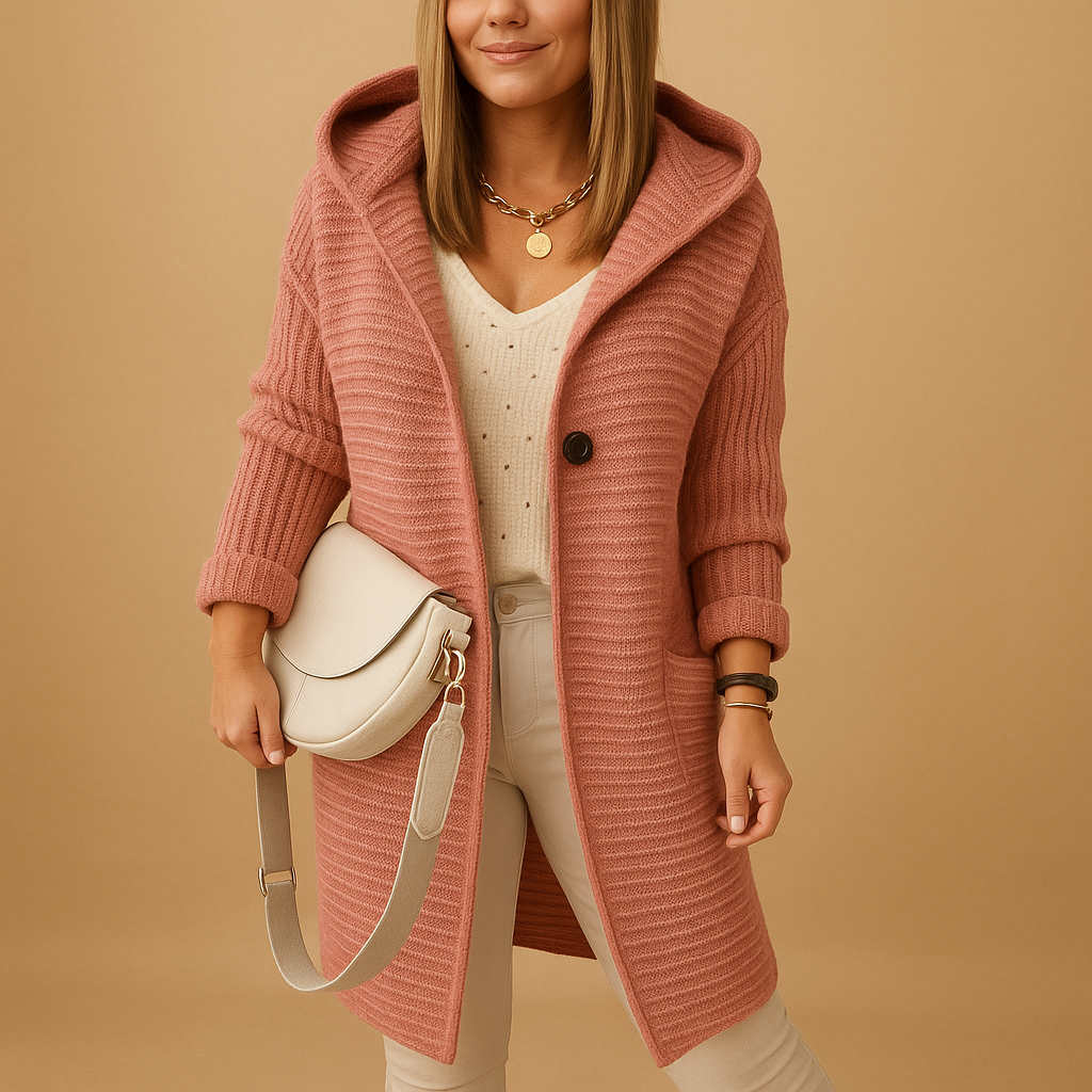 Effortless Women's Oversized Cardigan, Soft Knit 0