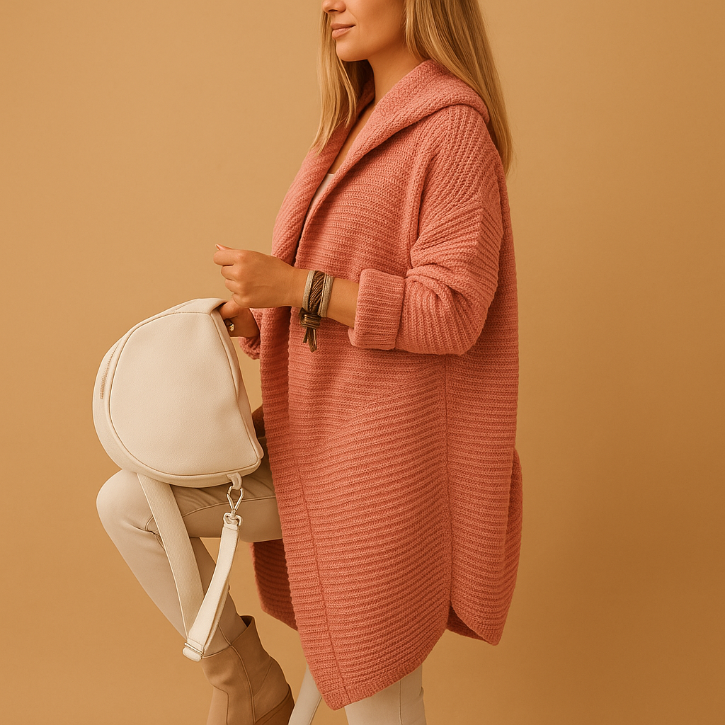Effortless Women's Oversized Cardigan, Soft Knit 1