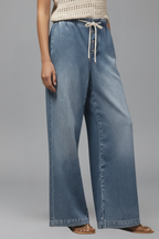 Effortless Women's Wide Leg Distressed Jeans 0