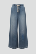 Effortless Women's Wide Leg Distressed Jeans 1