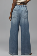 Effortless Women's Wide Leg Distressed Jeans 4