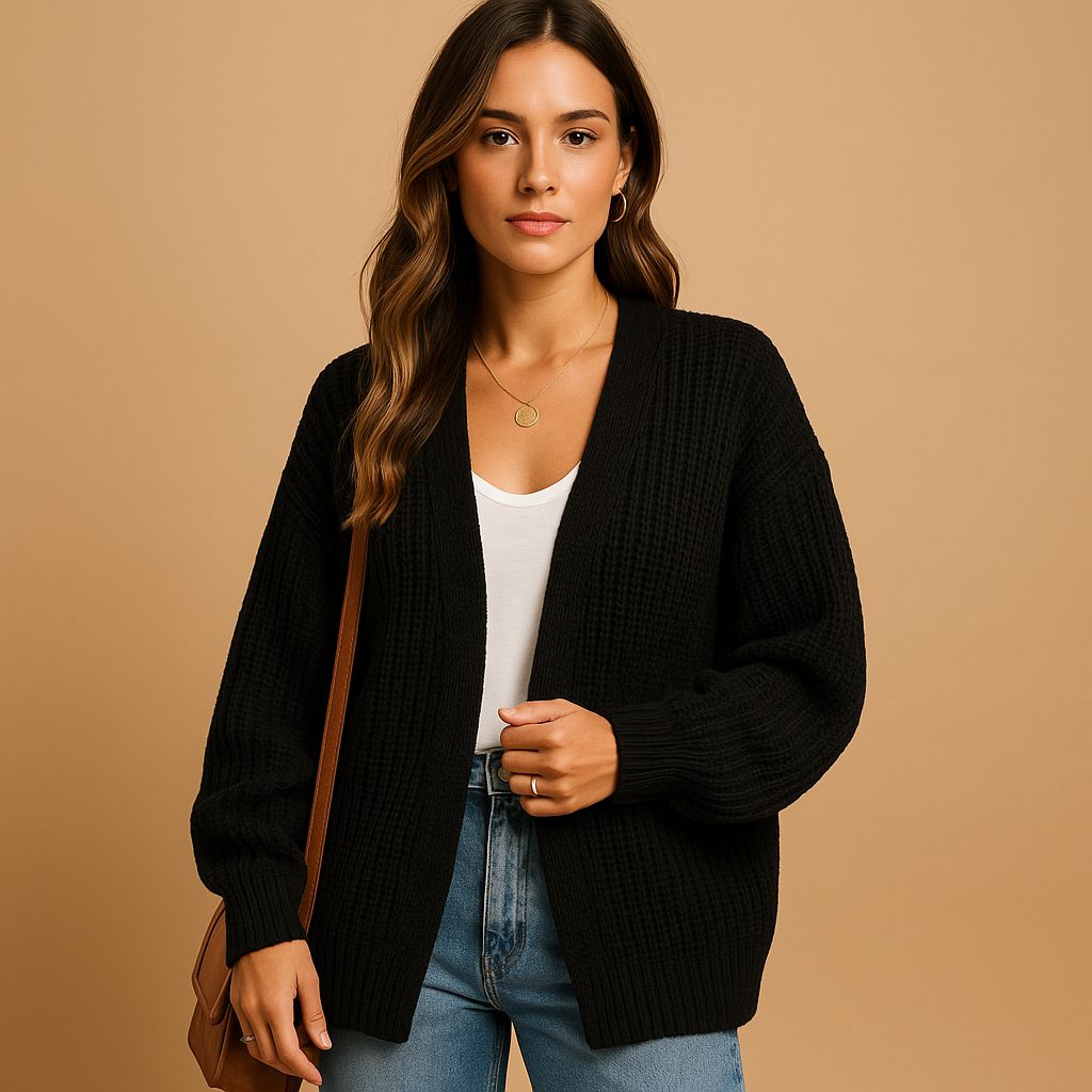 Effortless Womens Cardigan With Relaxed Fit Style 0