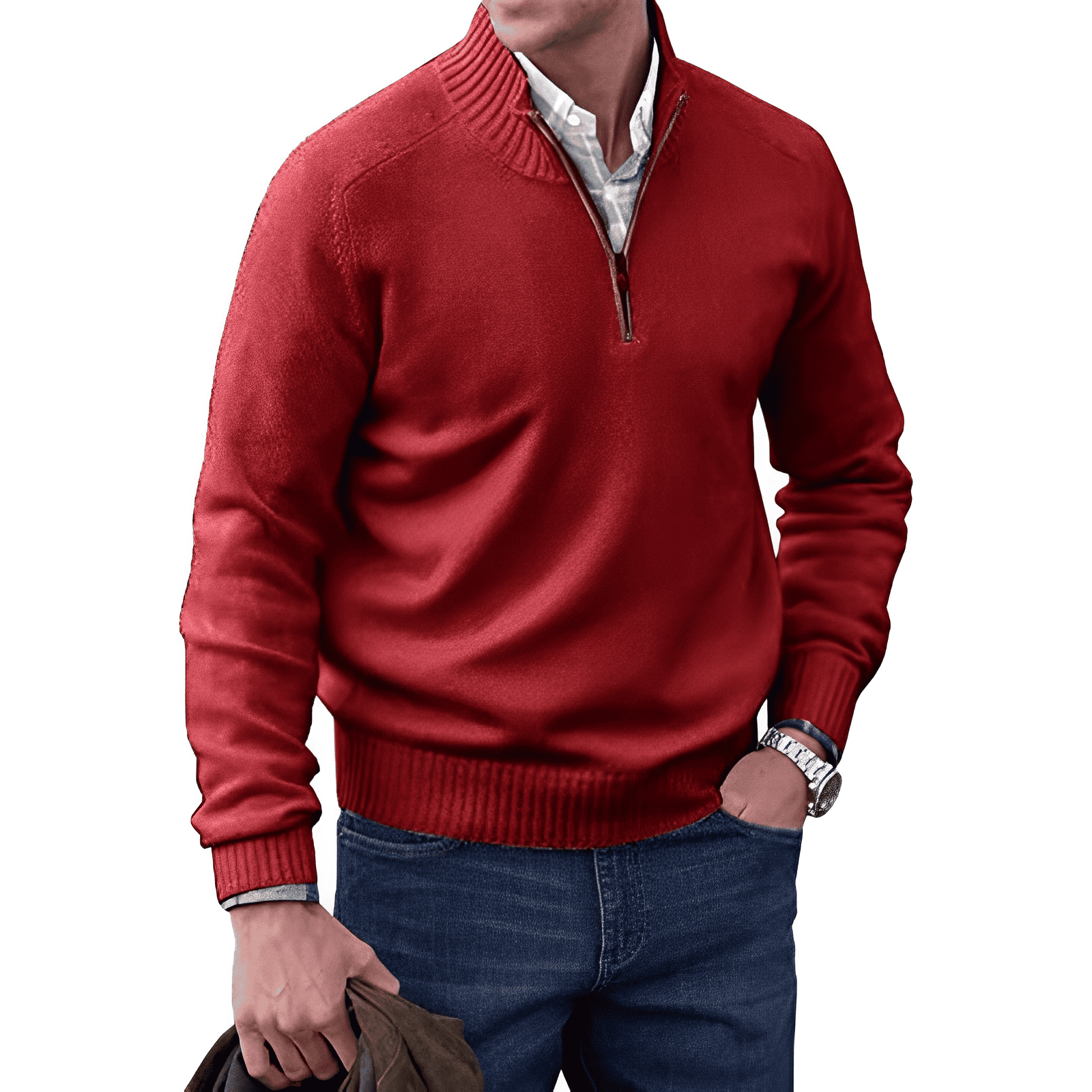 Effortless Zip-Up Sweater, Relaxed Fit, Casual Style 7