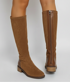 Elegant Black Knee High Boots With Block Heel 1