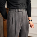 Elegant High Waisted Pleated Trousers For Summer 0