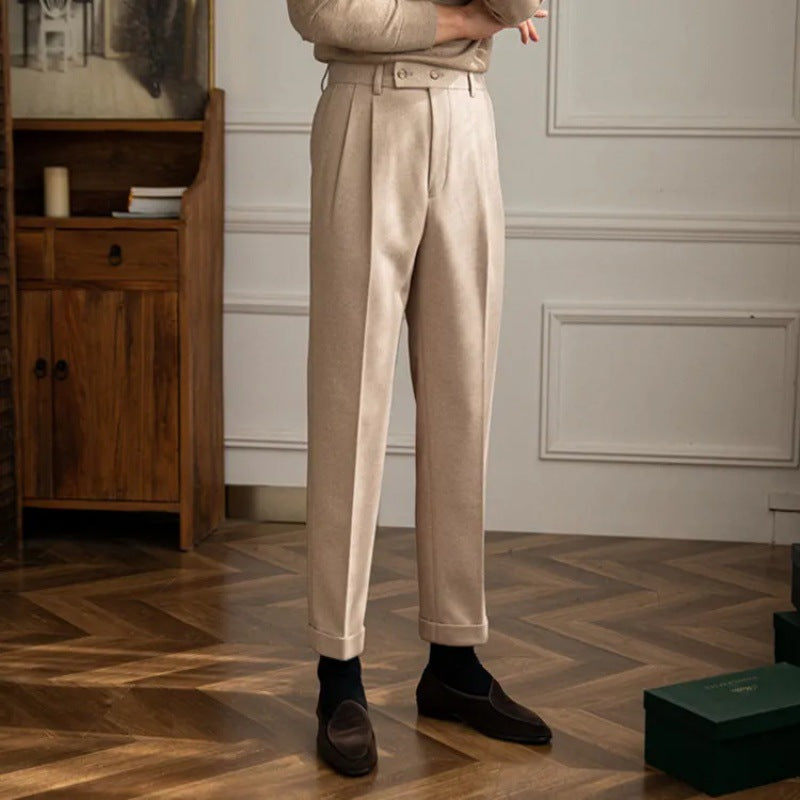 Elegant High Waisted Pleated Trousers For Summer 3