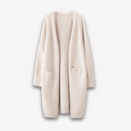 Elegant Long Cardigan With Side Pockets 0