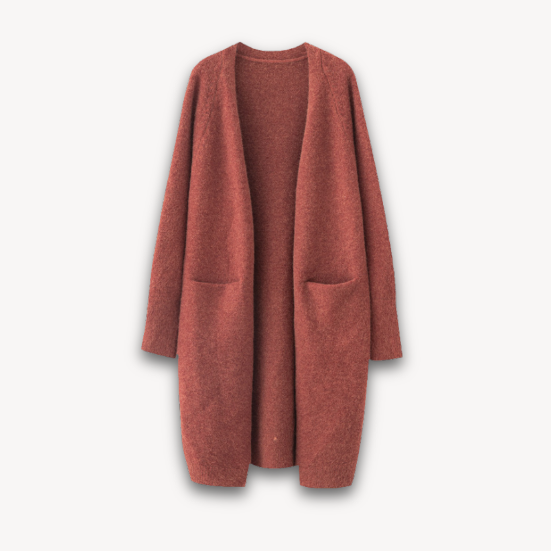Elegant Long Cardigan With Side Pockets 4