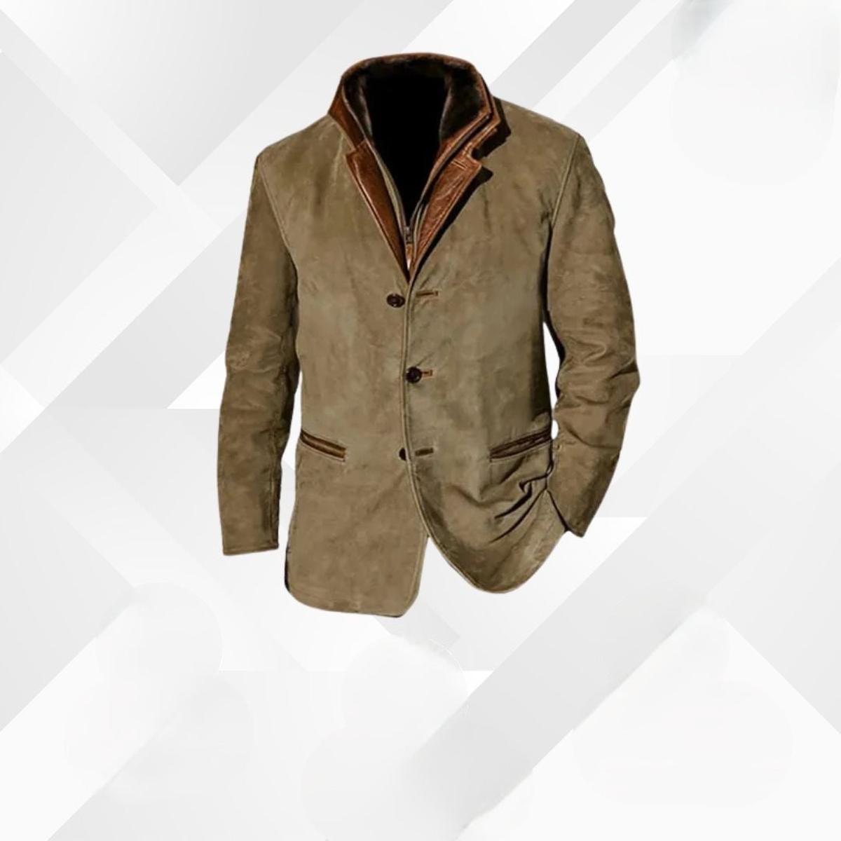 Elegant Men's Blazer Jacket With Contrast Details 0