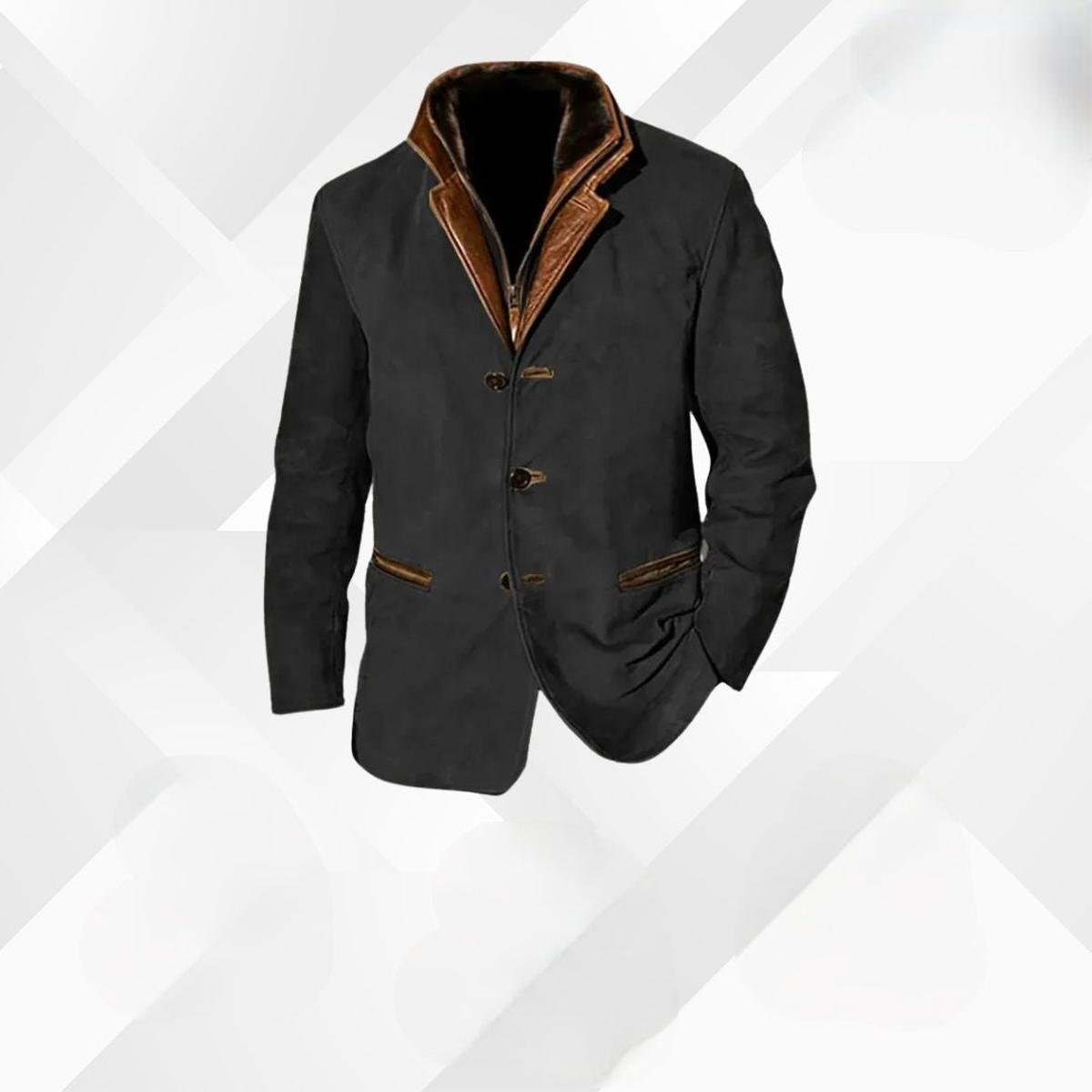 Elegant Men's Blazer Jacket With Contrast Details 1