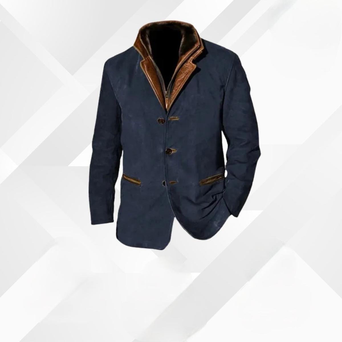 Elegant Men's Blazer Jacket With Contrast Details 3
