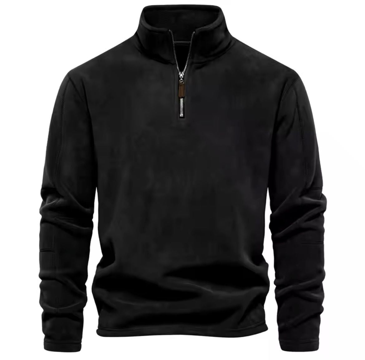 Elegant Men's Fleece Jumper With Stand Collar 5