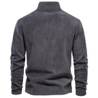 Elegant Men's Fleece Jumper With Stand Collar 6