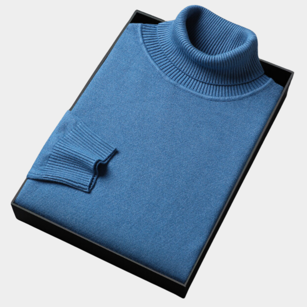 Elegant Men's Jumper with Roll Neck Knitwear 0