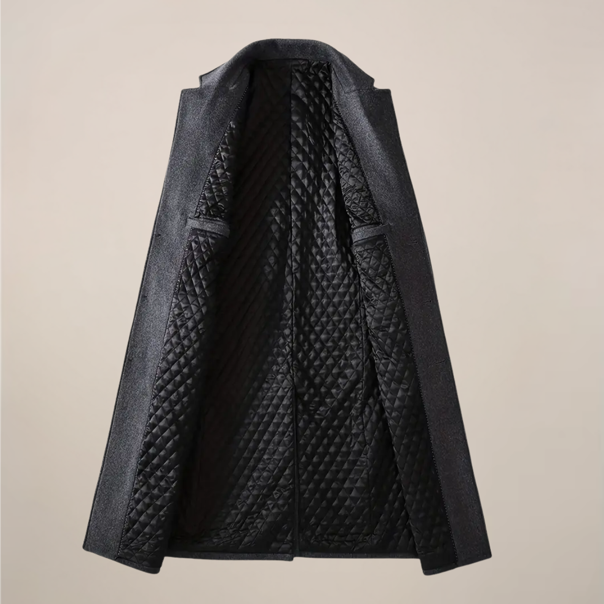 Elegant Men's Long Coat With Tailored Fit 3