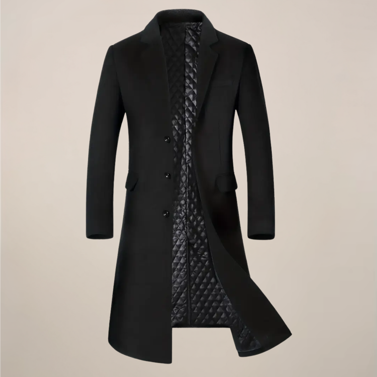 Elegant Men's Long Coat With Tailored Fit 6