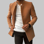 Elegant Men's Overcoat Slim Fit Minimalist Design 0