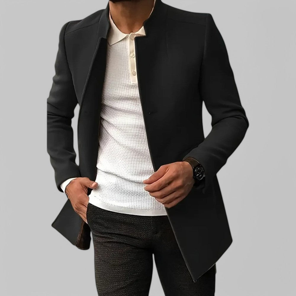 Elegant Men's Overcoat Slim Fit Minimalist Design 10