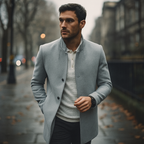 Elegant Men's Overcoat Slim Fit Minimalist Design 6