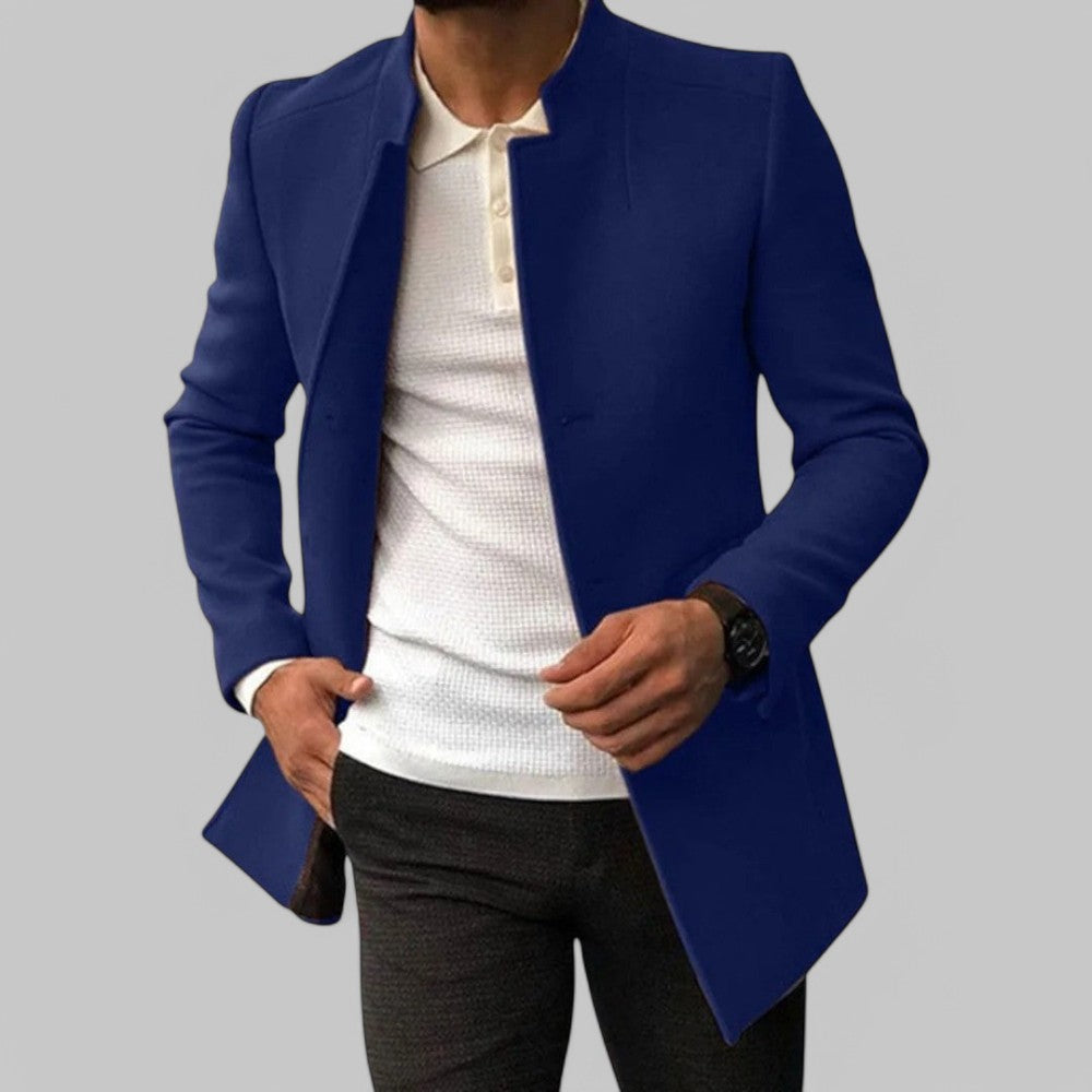 Elegant Men's Overcoat Slim Fit Minimalist Design 9
