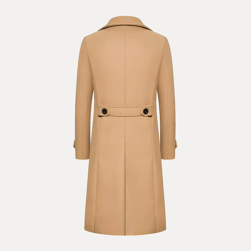 Elegant Men's Overcoat With Peak Lapels 1
