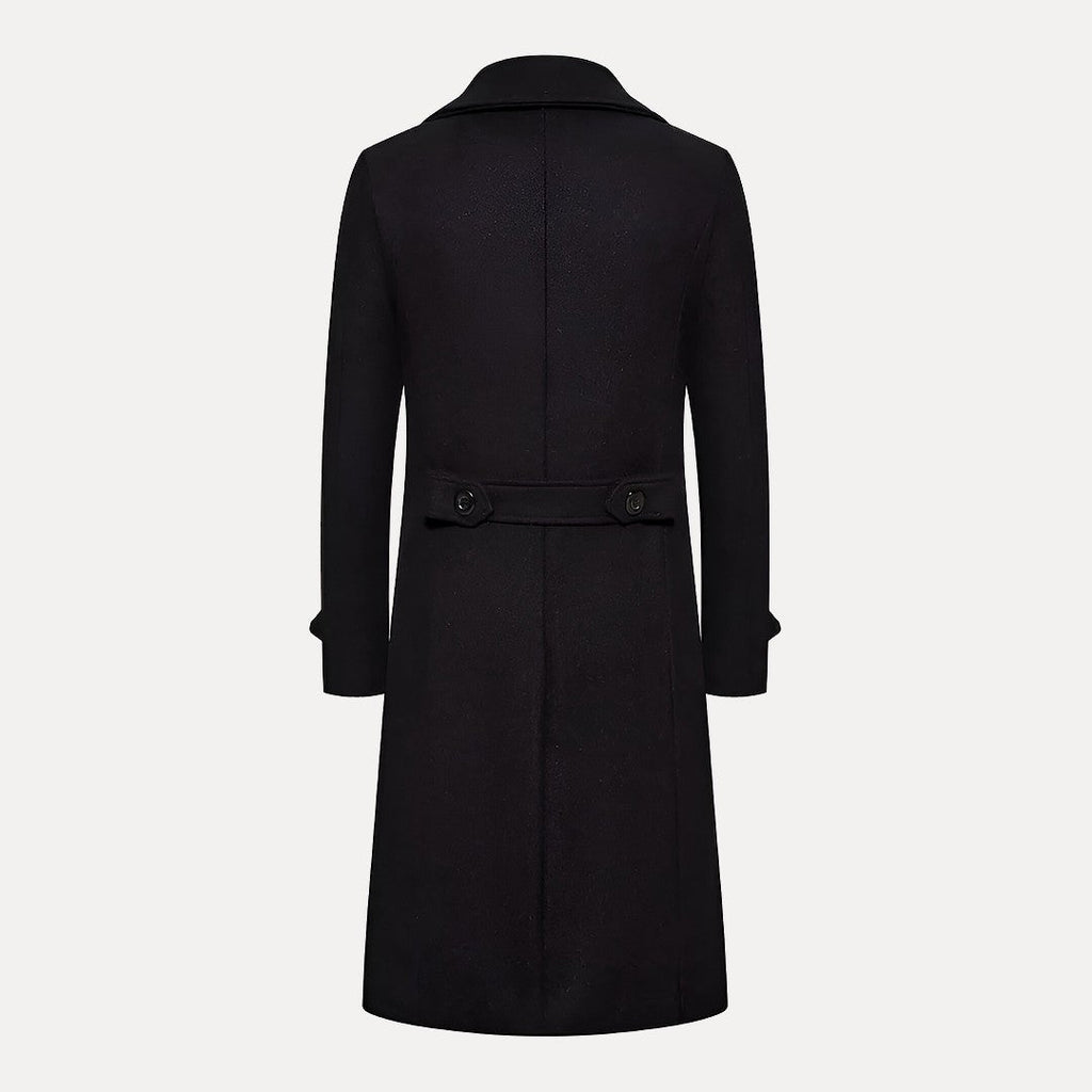 Elegant Men's Overcoat With Peak Lapels 3
