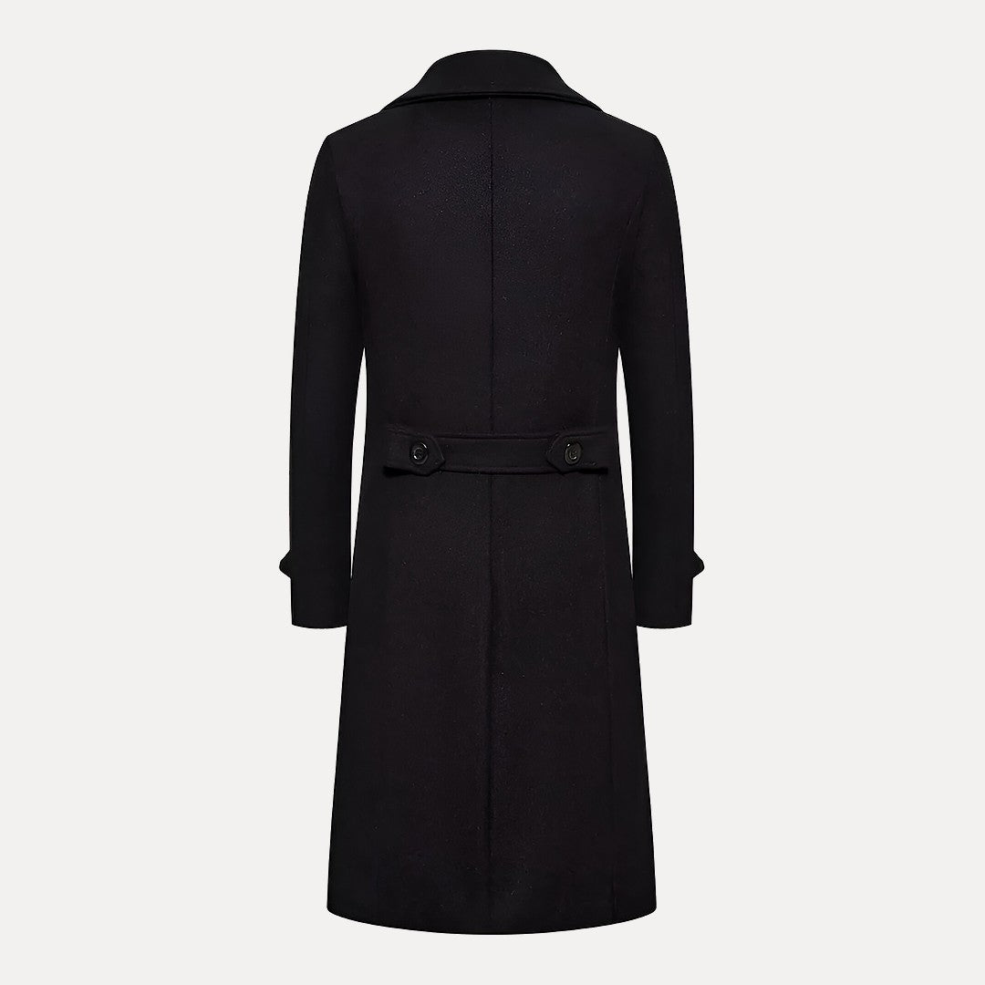 Elegant Men's Overcoat With Peak Lapels 3