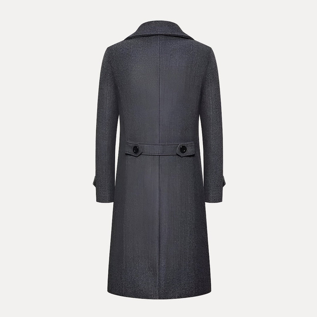 Elegant Men's Overcoat With Peak Lapels 5