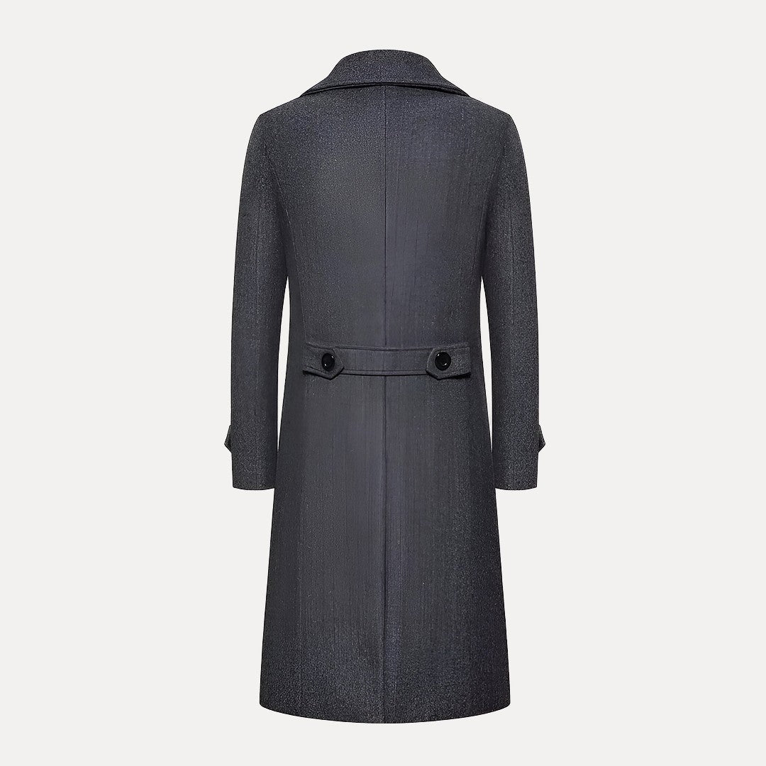 Elegant Men's Overcoat With Peak Lapels 5