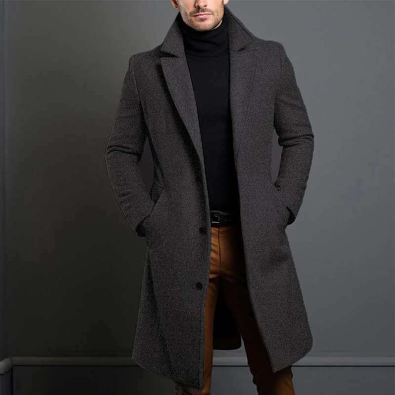 Elegant Men's Overcoat With Stylish Cut 2