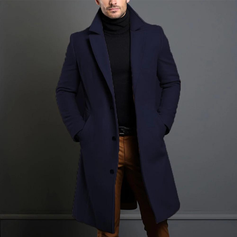 Elegant Men's Overcoat With Stylish Cut 3