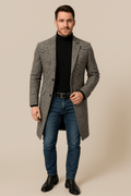 Elegant Men's Trench Coat With Slim Fit Design 0