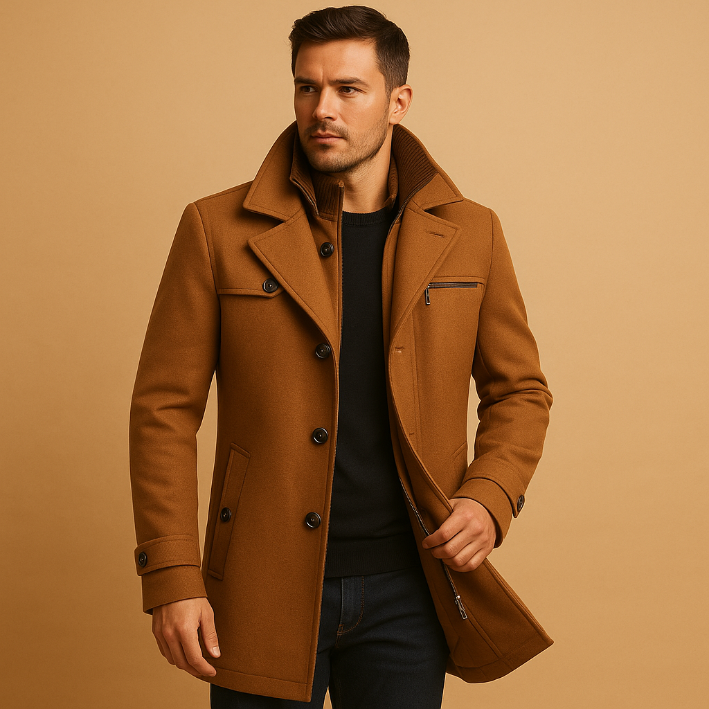 Elegant Men's Waterproof Jacket With Practical Pockets 4