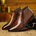 Elegant Retro Ankle Boots With Polished Finish 0